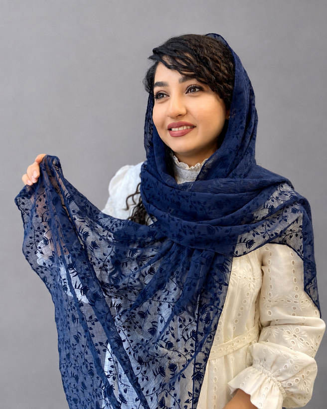 شال وارداتی حریر مخمل کوب