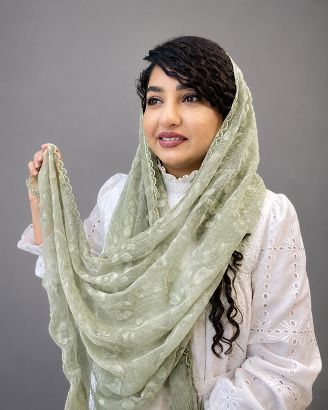 شال حریر مخمل کوب طرح پلنگی