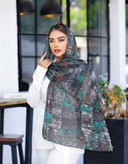 شال نخی چاپی با طرح اسلیمی