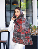 شال نخی چاپی با طرح اسلیمی