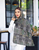 شال نخی چاپی با طرح اسلیمی